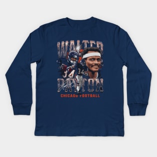 Walter Payton Chicago Vintage Kids Long Sleeve T-Shirt